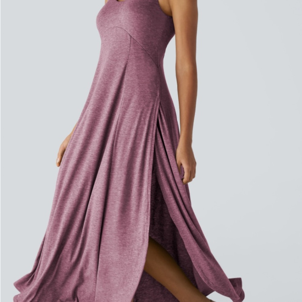NWT Elegant Mauve Sleeveless Maxi Dress